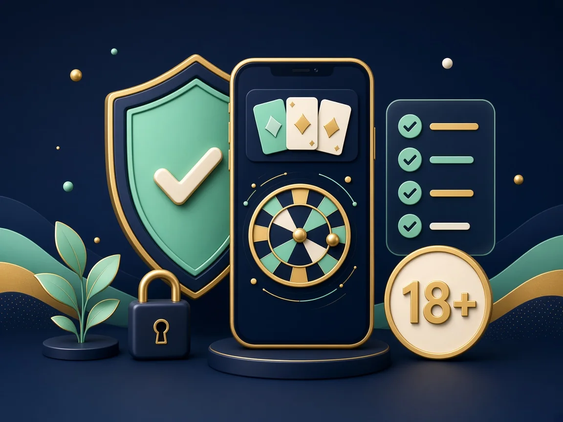Varnost spletnega casinoja – zaščita, kontrolni seznam in oznaka 18+